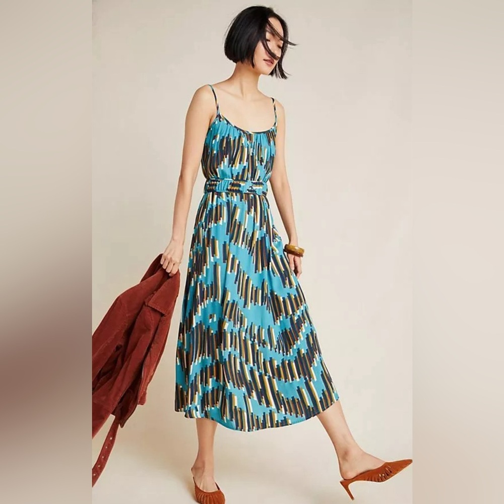 Anthropologie Corey Lynn Calter Carreaux Midi Dress Size M